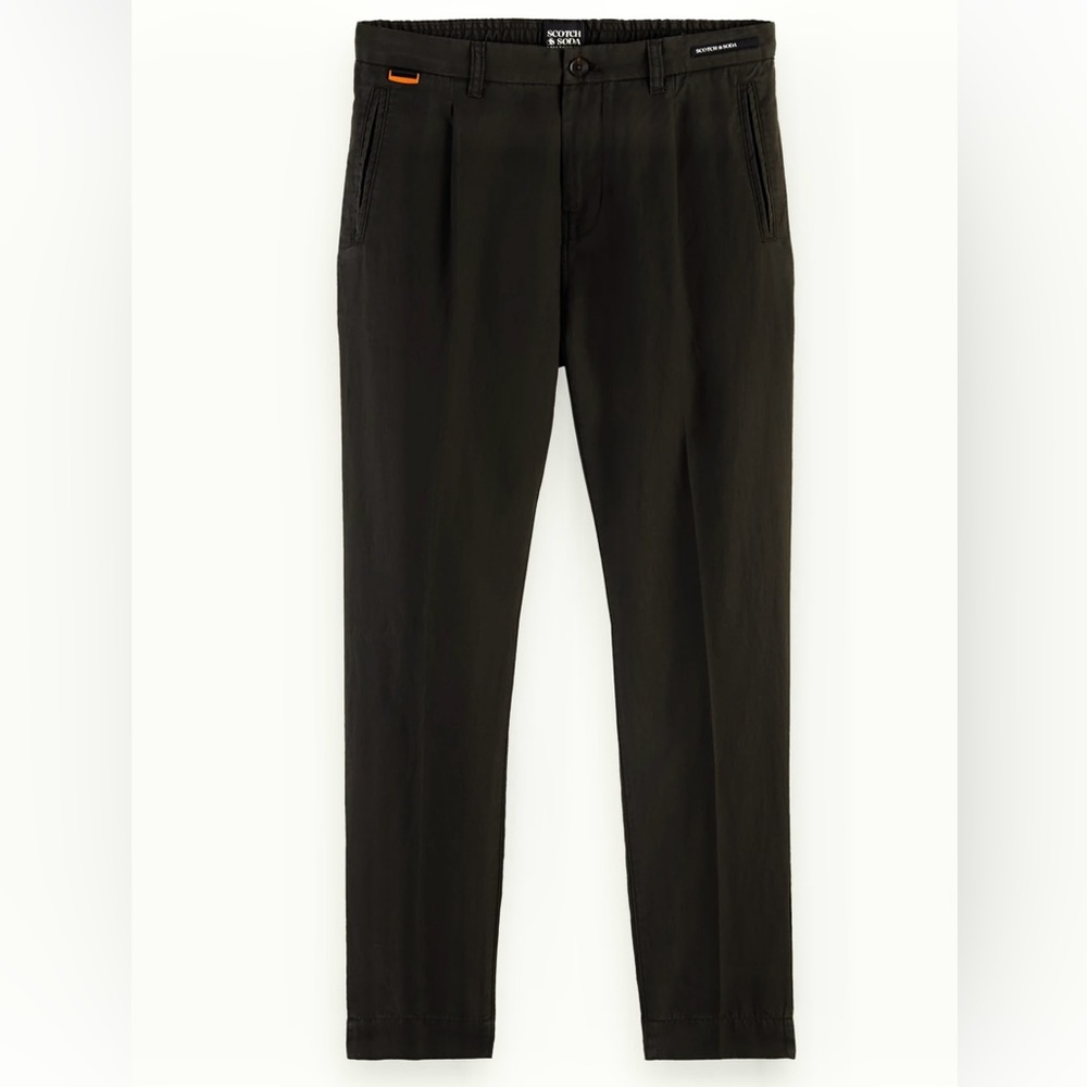 SCOTCH & SODA Blake Regular Slim Fit Pleated Front Pants